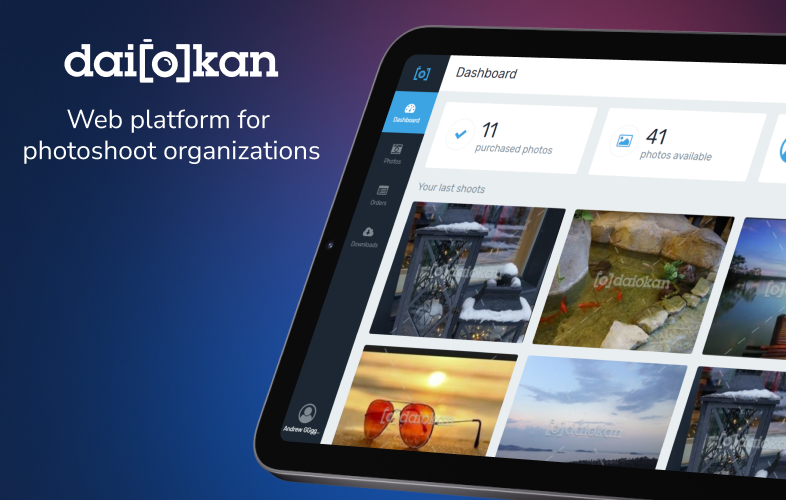 Daiokan – Web Platform for PhotoShoot Organization screenshot 1