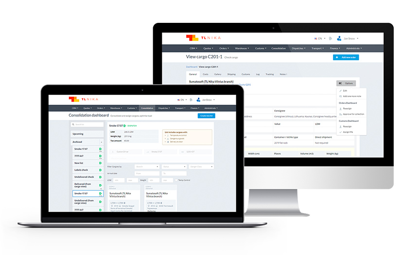 TL Nika – Transportation Management System Development screenshot 1