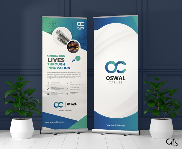 Oswal Cables' logo, brochure & branding infusing it with the essence of connectivity and resilience screenshot 1
