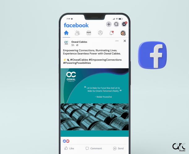 Oswal Cables' logo, brochure & branding infusing it with the essence of connectivity and resilience screenshot 3