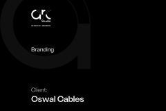 Oswal Cables' logo, brochure & branding infusing it with the essence of connectivity and resilience