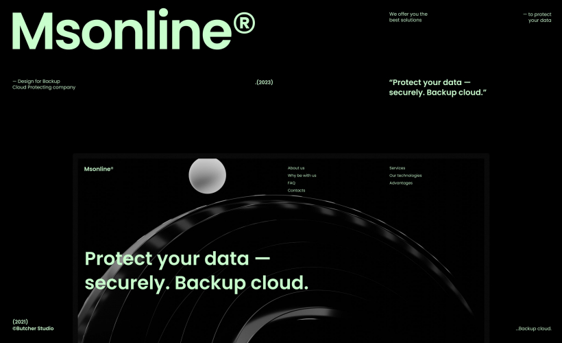 Website design: Msonline Cloud Security screenshot 4