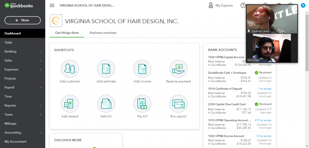 QuickBooks Monthly Bookkeeping Process - Virginia School screenshot 1