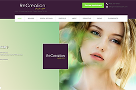ReCreations Salon and Spa website