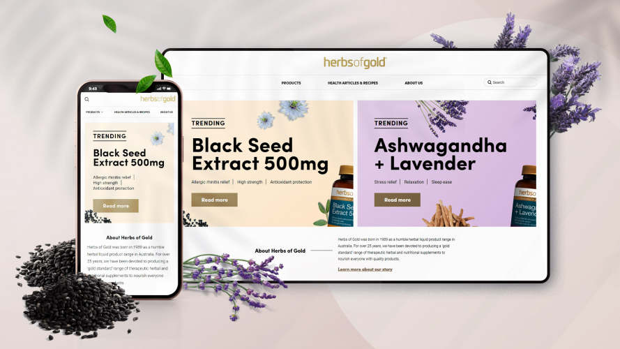 Herbs of Gold - eCommerce Solutions screenshot 2