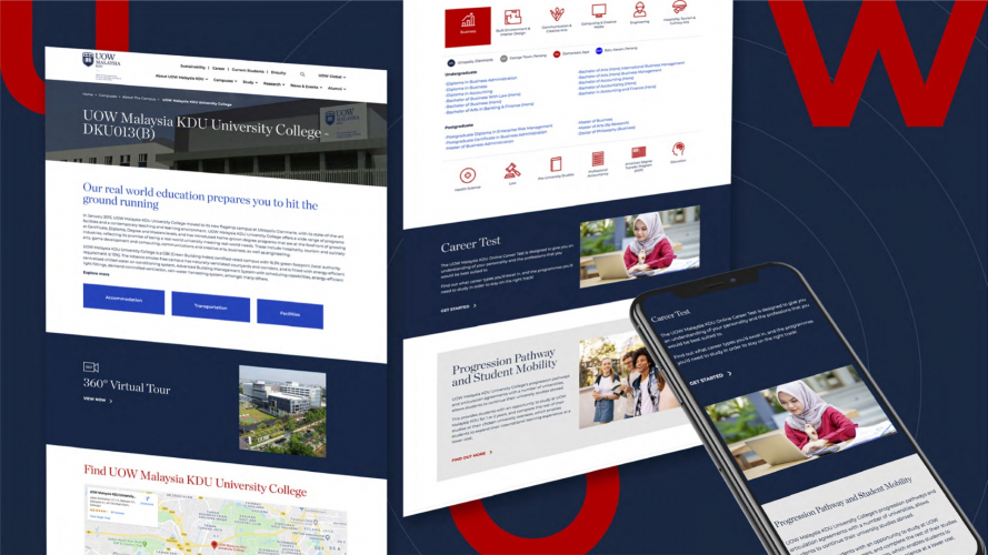 UOW Malaysia Website Branding screenshot 3