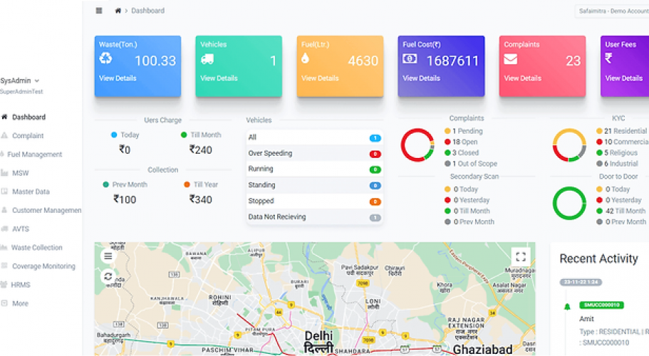 Fleet management software for waste management company screenshot 1