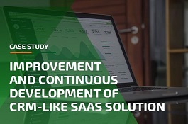 Improvement and continuous development of CRM-like SaaS solution