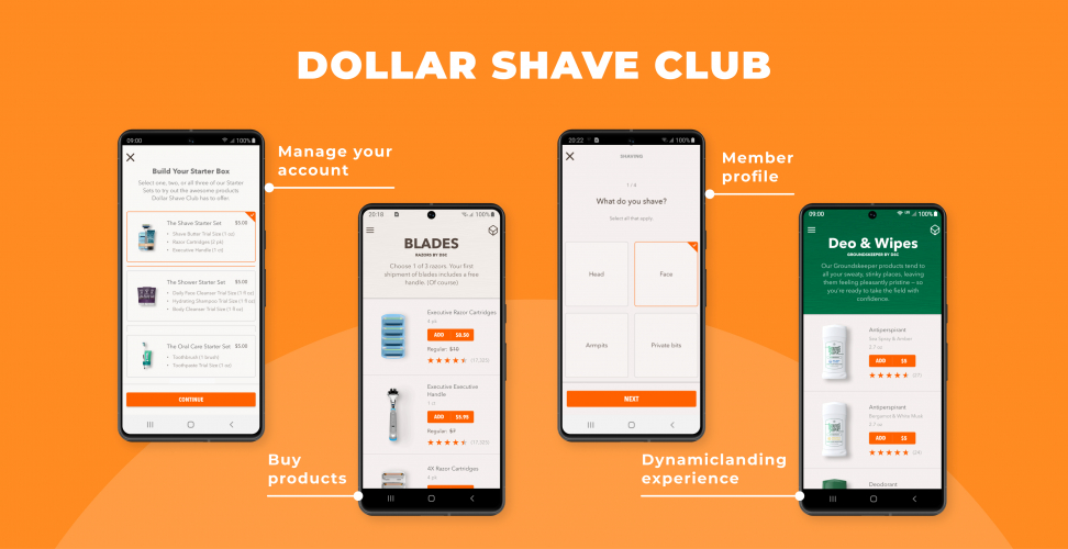 Dollar Shave Club (Unilever) Android app screenshot 1