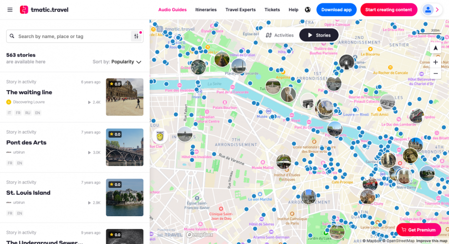 tmatic.travel: Self-guided Audio Tours on the Map screenshot 2