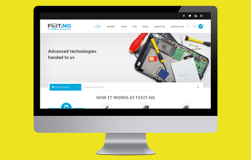 No 1. Gadget repairing website screenshot 1
