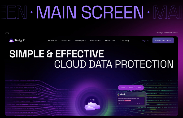 Skylight Cyber Security App — Website screenshot 4