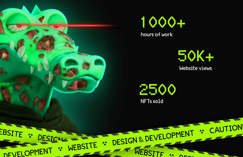 Radioactive Crocs Club. Website for NFT Collection screenshot 2