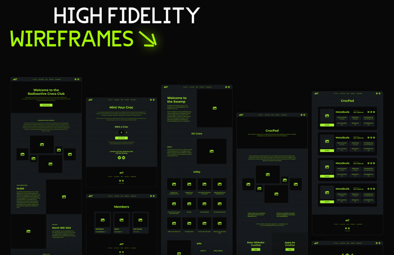 Radioactive Crocs Club. Website for NFT Collection screenshot 3