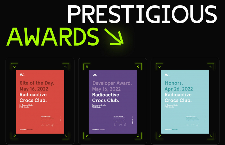 Radioactive Crocs Club. Website for NFT Collection screenshot 5