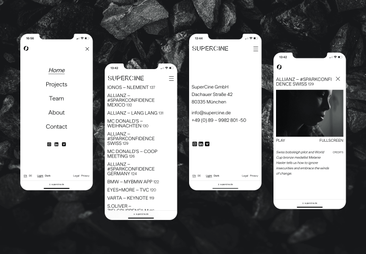 SUPERCINE: Branding website for production house screenshot 5