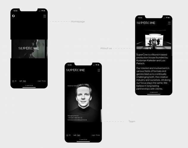 SUPERCINE: Branding website for production house screenshot 2