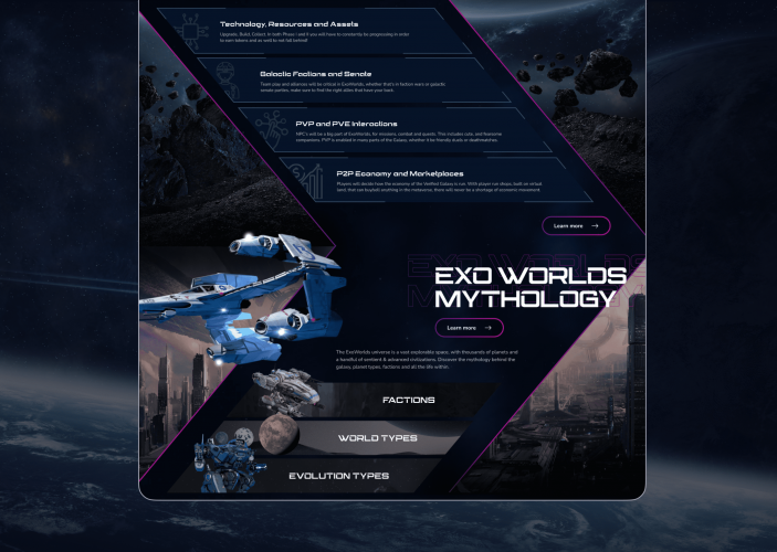 ExoWorlds: Platform for MMORPG & NFT Marketplace screenshot 1