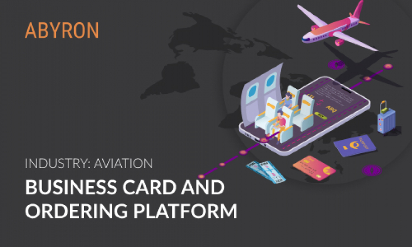 Business card and ordering platform screenshot 1