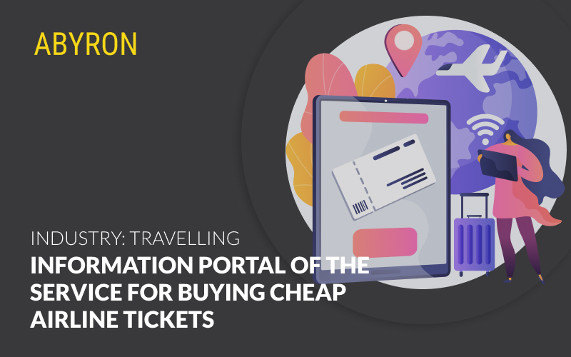 Information portal of the service for buying cheap airline tickets screenshot 1