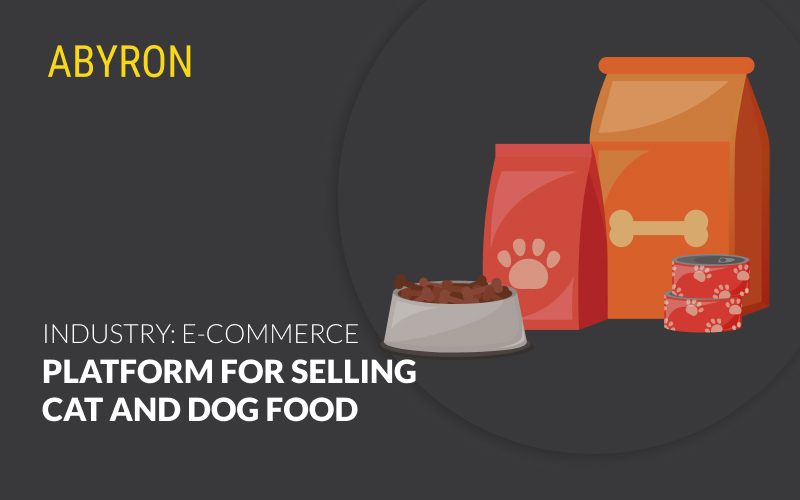 Platform for selling cat and dog food screenshot 1