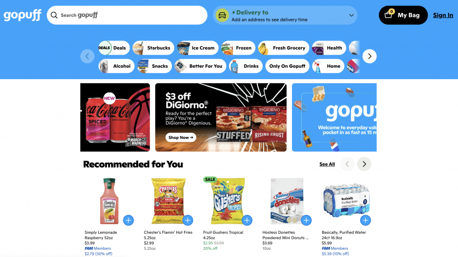 Gopuff - Deliver daily essentials within minutes! screenshot 3