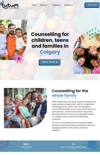 Tutum Counselling - Web Design and Development, Logo Design and Branding screenshot 1