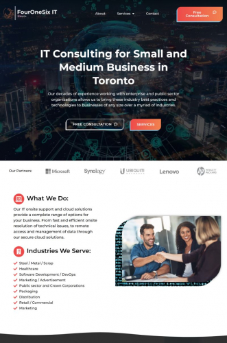 FourOneSix IT - Web Design and Development screenshot 1