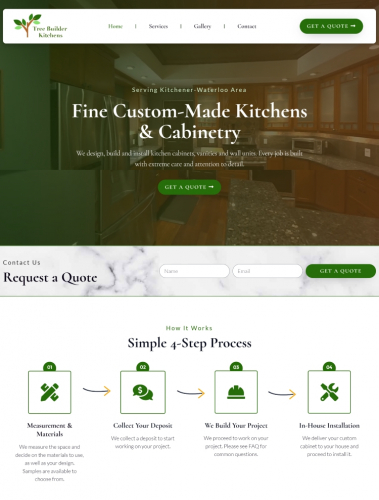 Tree Builder Kitchens - Web Design and Development, Branding screenshot 1