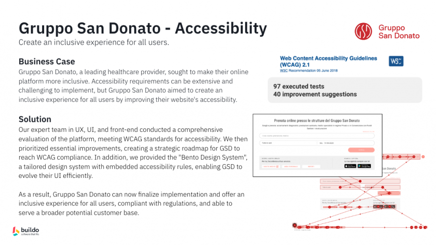 Gruppo San Donato Accessibility Assessment screenshot 1