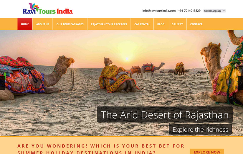 Ravi Tours India screenshot 1