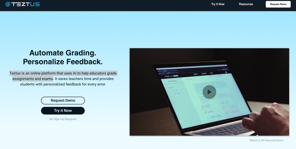 Teztus(A React Project) screenshot 1