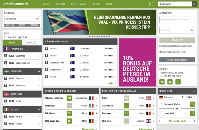 Cloud und Service Infrastruktur: pferdewetten.de screenshot 1