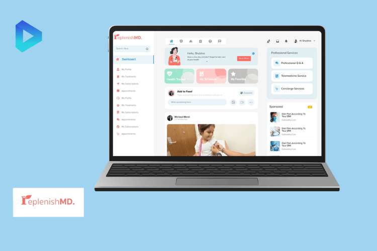 DigiPrima delivered Social Community Development for ReplenishMD screenshot 1