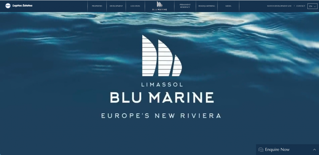  Web Design for Limassol Blu Marine screenshot 1