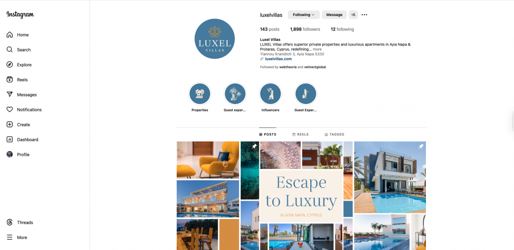 Social Media for Luxel Villas screenshot 1