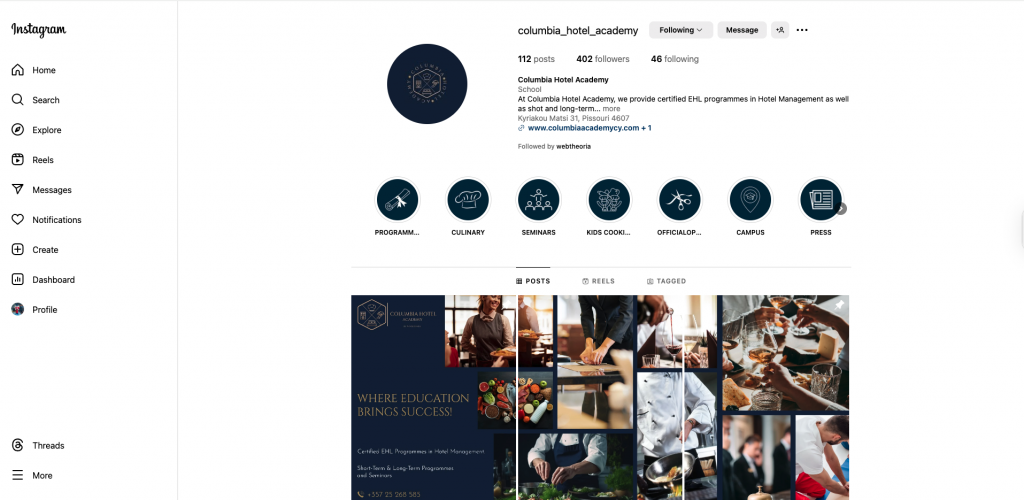 Social Media for Columbia Hotel Academy screenshot 1