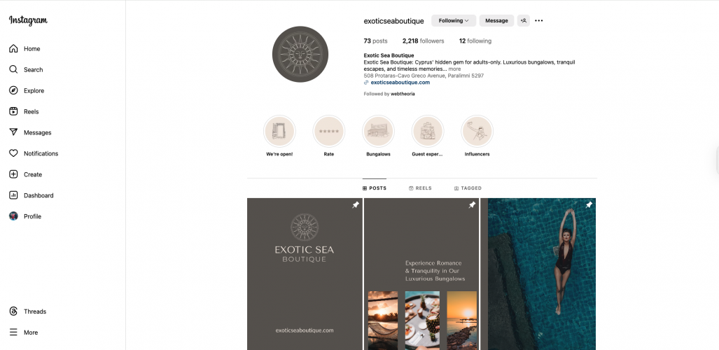 Social Media for Exotic Sea Boutique screenshot 1