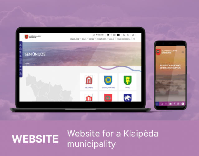 Website for a Klaipėda municipality screenshot 1
