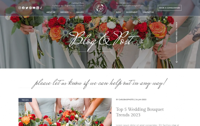 Wedding site screenshot 3