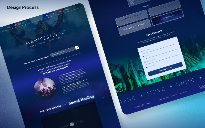 Visual identity for a spiritual health and wellness festival screenshot 1