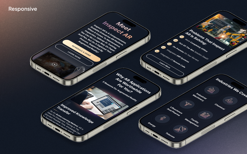 Website to communicate AR innovation and ingenuity screenshot 1