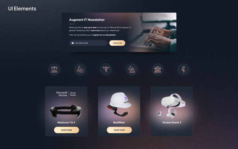 Website to communicate AR innovation and ingenuity screenshot 4