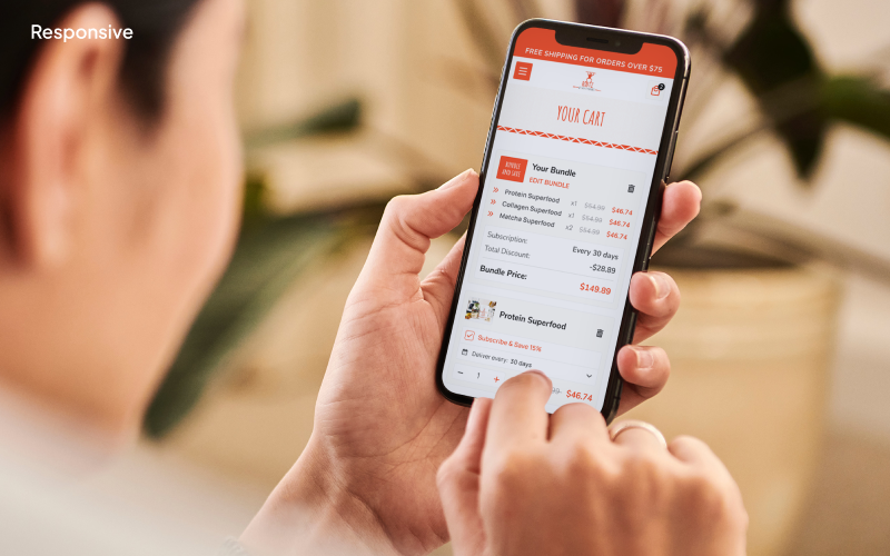 Vibrant and fresh look for organic supplements screenshot 2