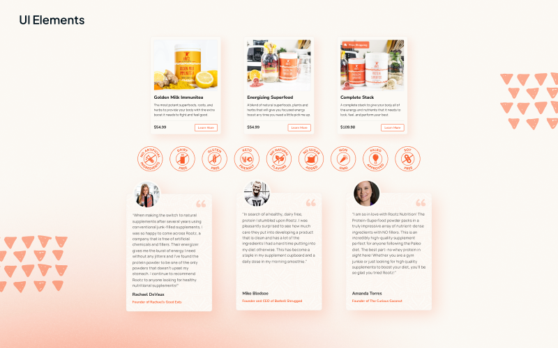 Vibrant and fresh look for organic supplements screenshot 4