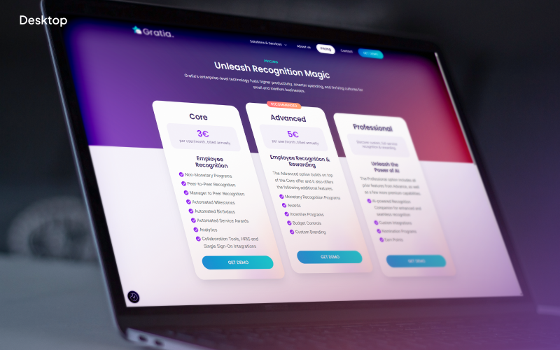 Fun and eccentric interface for a HR solution screenshot 1