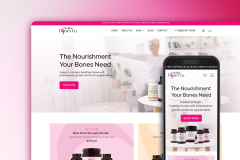 Bone health shop website with a modern twist