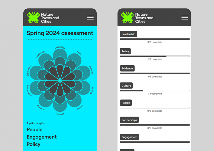 A vibrant website to launch Nature Towns & Cities, a new initiative from the National Trust. screenshot 4