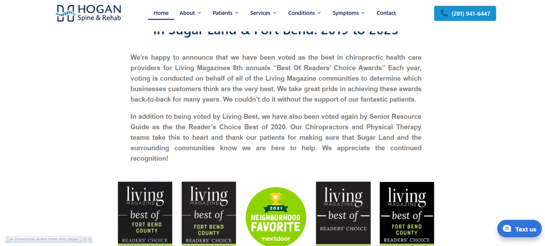 Hogan Spine & Rehabilitation screenshot 1