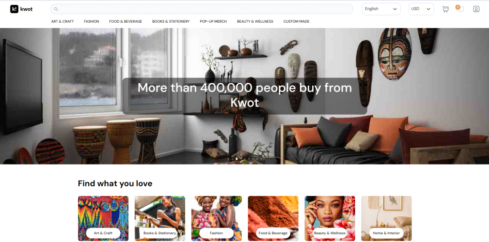 Kwot - Online Marketplace for African Products screenshot 1